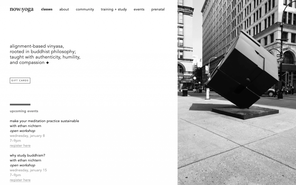 now yoga laptop brooklyn web design bushwick design