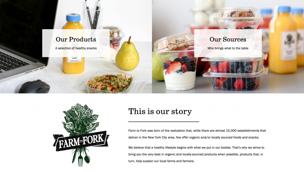 farm to fork desktop brooklyn web design bushwick design