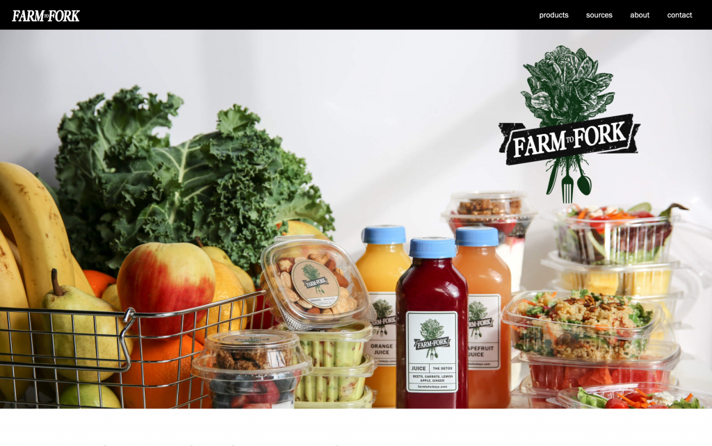 farm to fork tablet brooklyn web design bushwick design